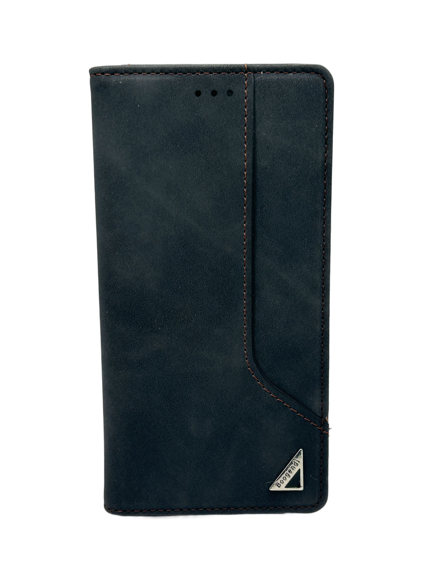 Lasergravur-Shop24 Kunstleder Schutzhülle für iPhone 15, in DREI Farben verfügbar, magnetische Premium PU Leder Klapphülle