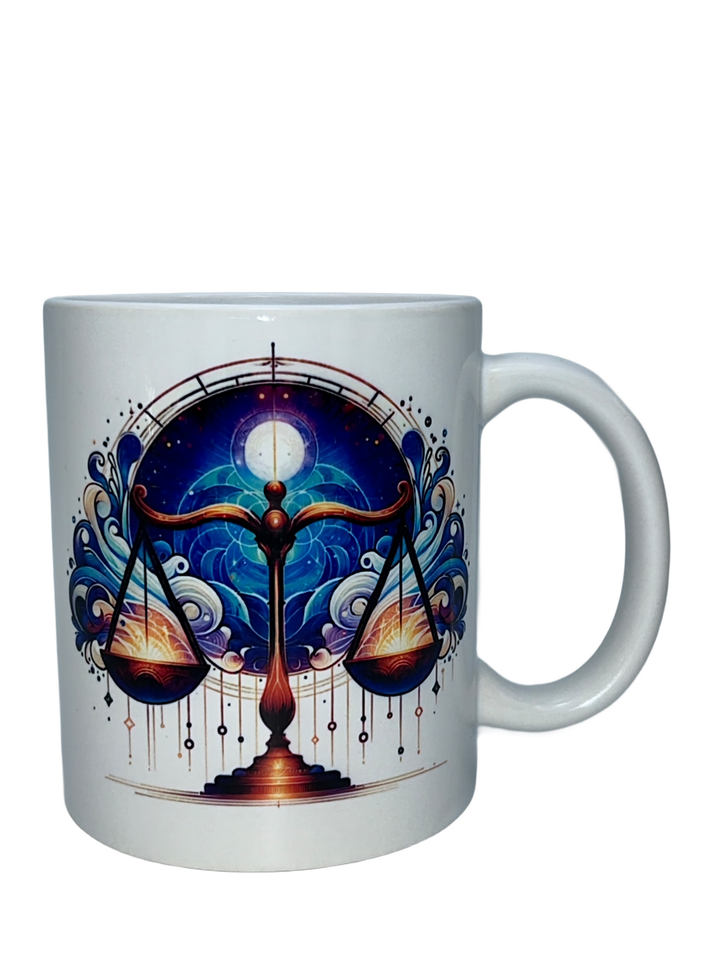 Sternzeichen Tasse, Kaffeebecher mit farbigen Henkel und ihrem persönlichen Text