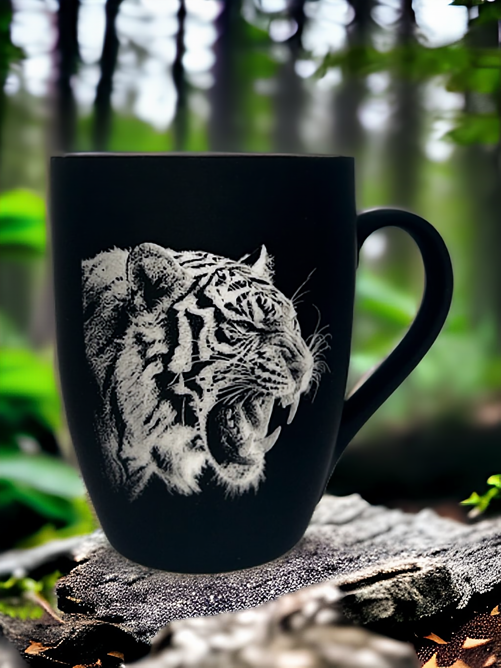 Tasse mit Gravur/auf Wunsch auch mit Text/gummierte Oberfläche/Farbe Schwarz/Porzellan/Personalisiert/Geschenk/mit Verschiedenen-Motiven in Geschenkverpackung/ Hobby