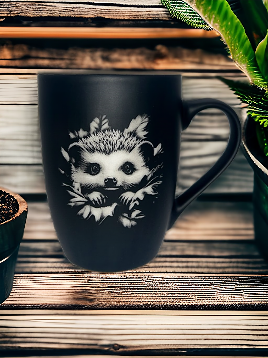 Tasse mit Gravur/auf Wunsch auch mit Text/gummierte Oberfläche/Farbe Schwarz/Porzellan/Personalisiert/Geschenk/mit Verschiedenen-Motiven in Geschenkverpackung/ Hobby