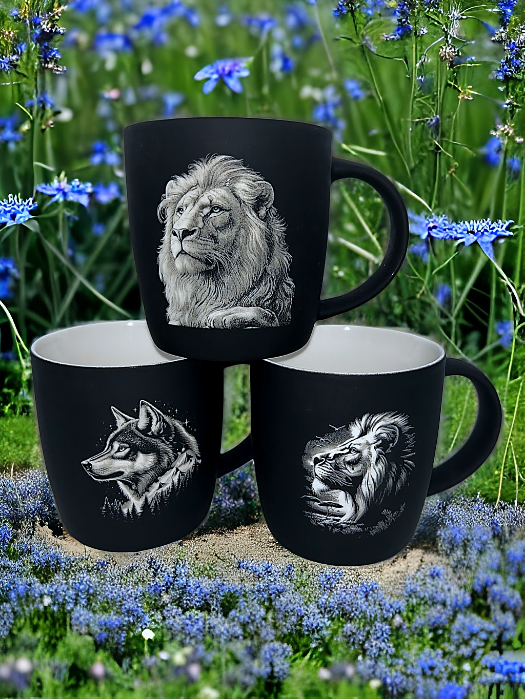Kaffeebecher, Kaffeetasse mit Gravur, personalisierbar, Wildtiere
