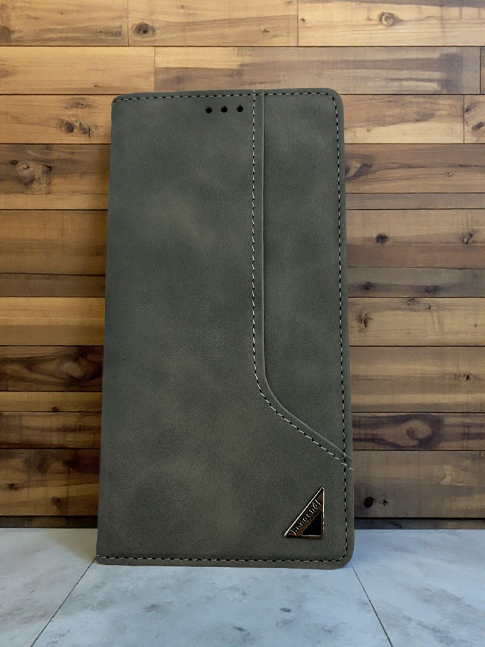 Lasergravur-Shop24 Kunstleder Schutzhülle für iPhone 15, in DREI Farben verfügbar, magnetische Premium PU Leder Klapphülle