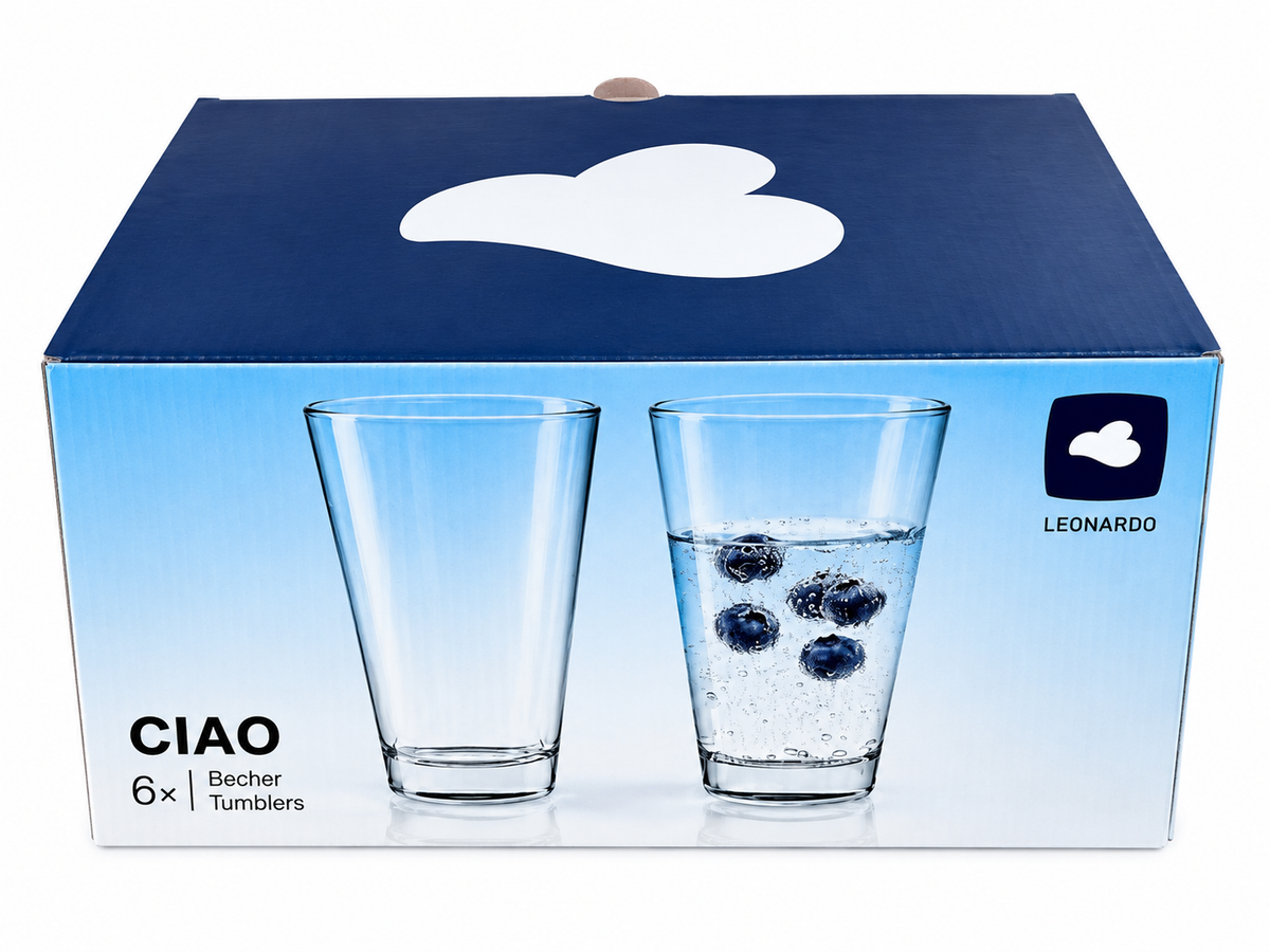 Leonardo Designerglas mit kunstvoller Gravur/ Trinkglas mit Motiv/ Hirsch/ Hirschmotiv / Tiermotiv/ Gravur/ 300 ml