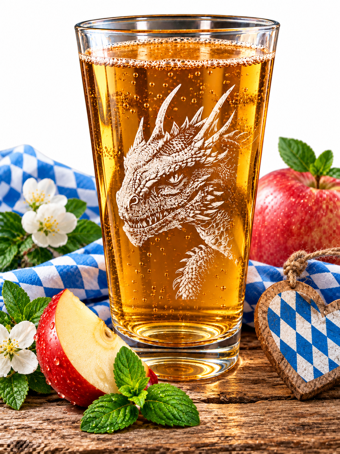 Leonardo Designerglas mit kunstvoller Gravur, Drache, 300 ml, Trinkglas, Geschenkidee