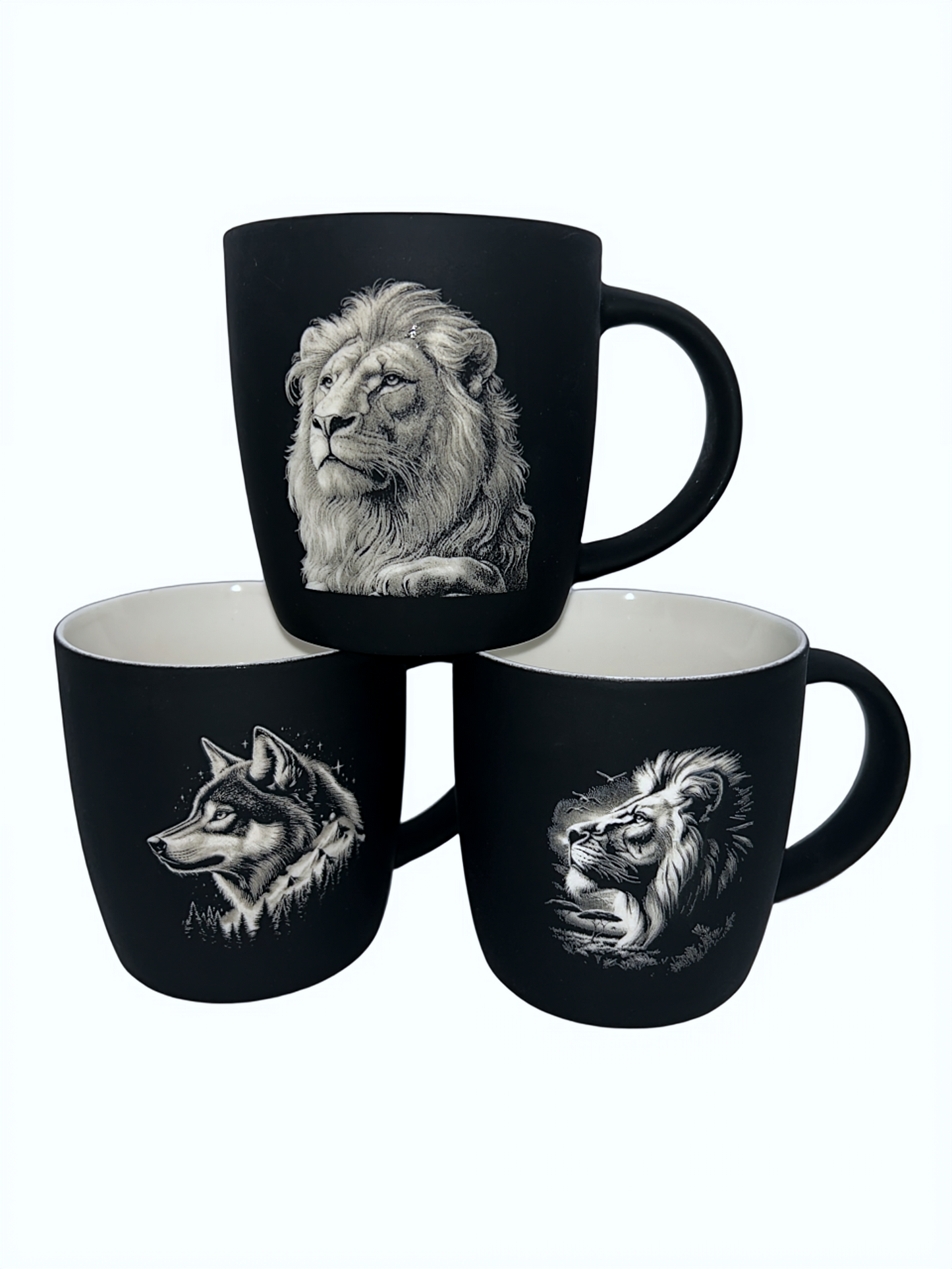 Kaffeebecher, Kaffeetasse mit Gravur, personalisierbar, Wildtiere