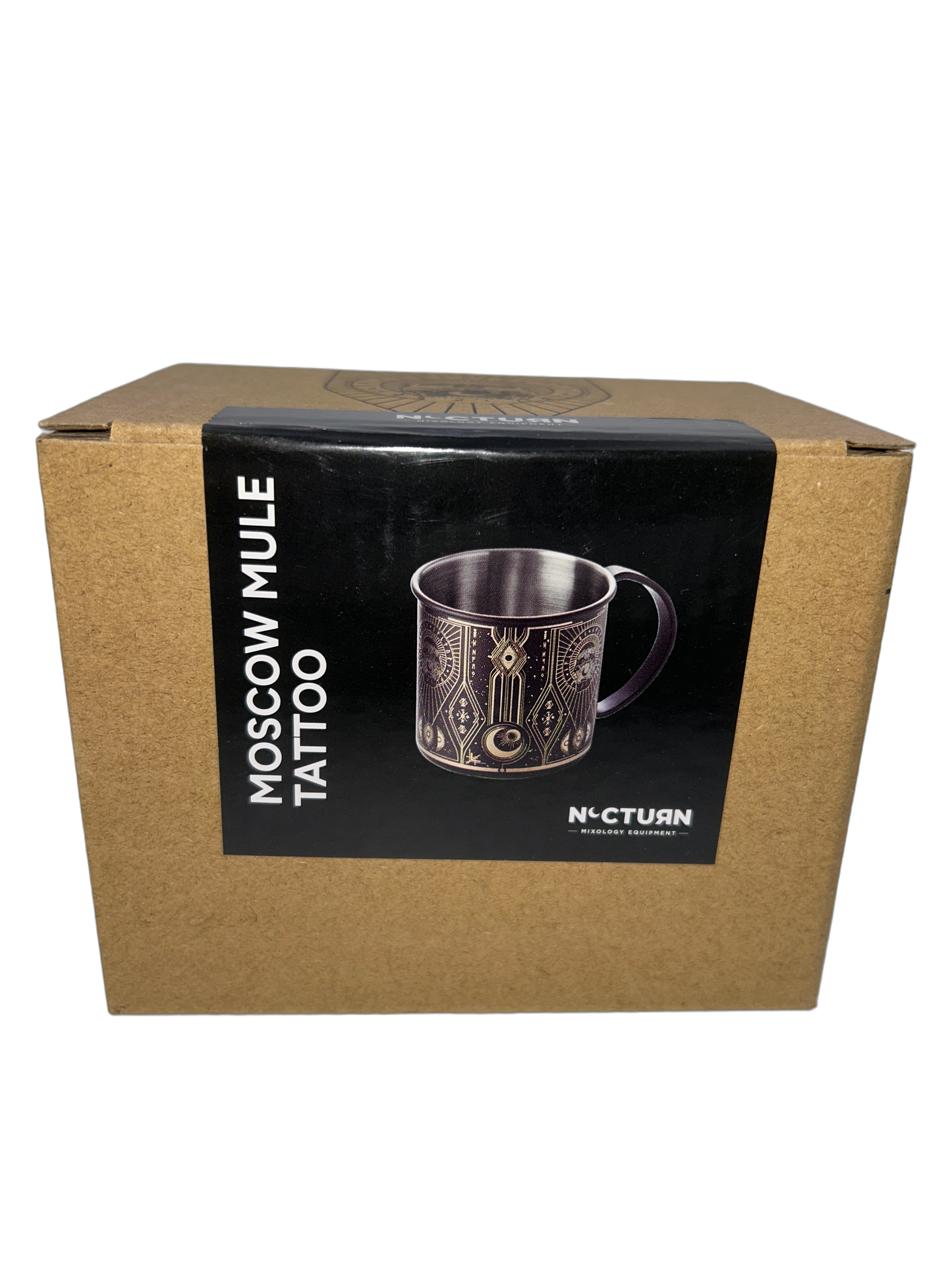 Moscow Mule Tattoo Nocturn, 0,45 ltr., Ø 9 cm, Höhe 9 cm, schwarz, gold, Chromnickelstahl 18/10