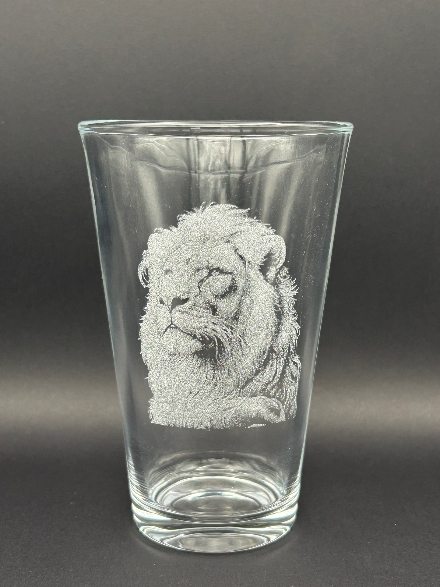 Trinkglas mit Motiv/ Löwe/ Löwenmotiv/ Tiermotiv/ Gravur/ 300 ml