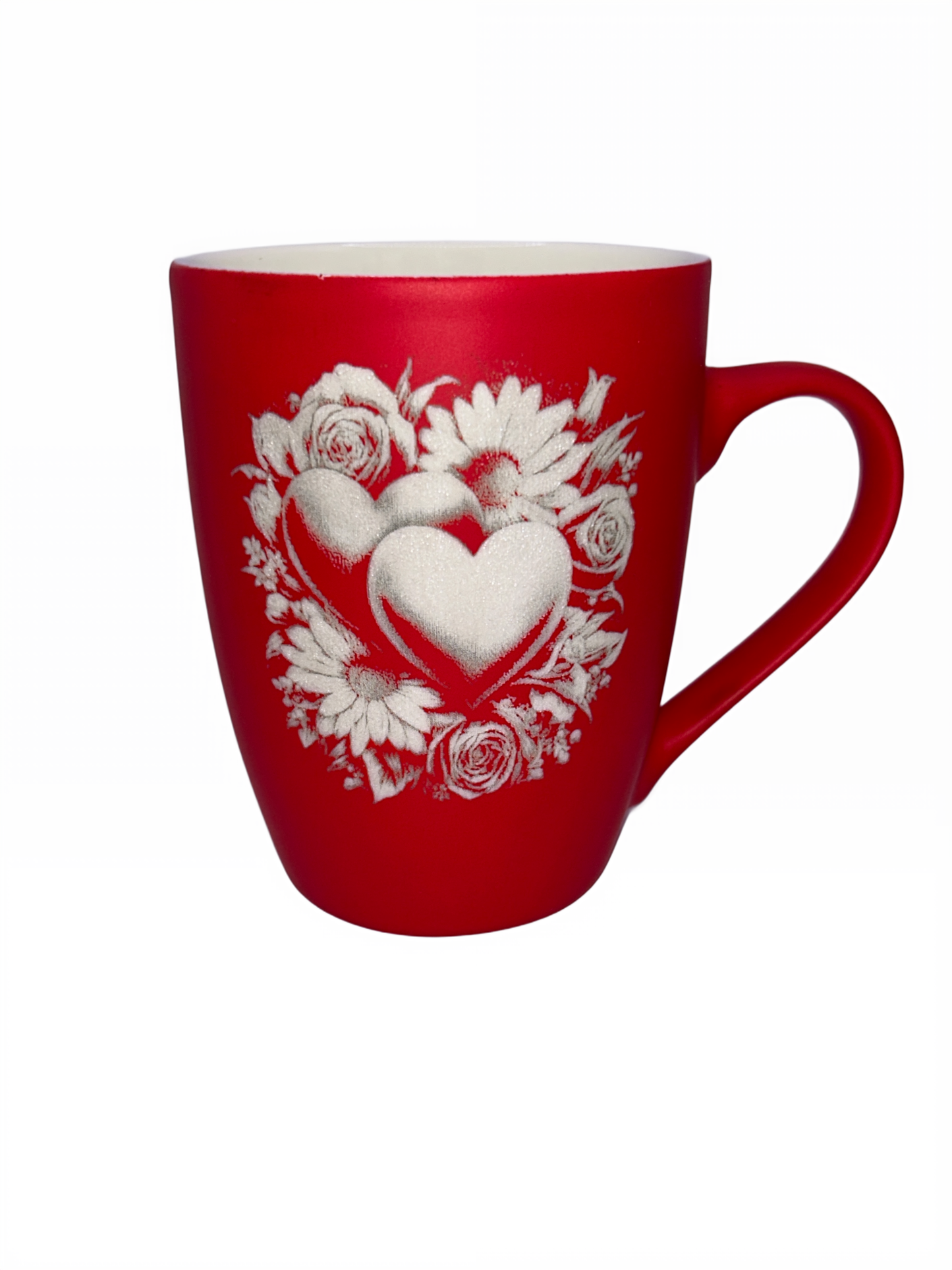 Tasse mit Gravur/auf Wunsch auch mit Text/gummierte Oberfläche/Farbe Rot/Porzellan/personalisiert/Geschenk/verschiedene Motive in Geschenkverpackung/Hobby