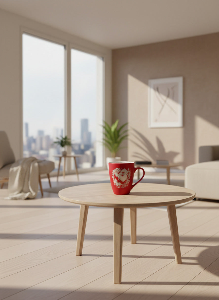 Tasse mit Gravur/auf Wunsch auch mit Text/gummierte Oberfläche/Farbe Rot/Porzellan/personalisiert/Geschenk/verschiedene Motive in Geschenkverpackung/Hobby