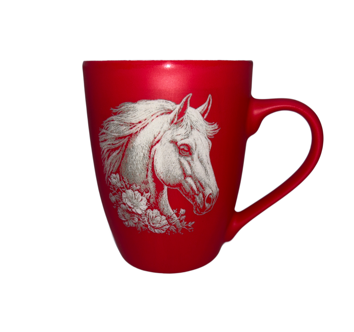 Tasse mit Gravur/auf Wunsch auch mit Text/gummierte Oberfläche/Farbe Rot/Porzellan/personalisiert/Geschenk/verschiedene Motive in Geschenkverpackung/Hobby