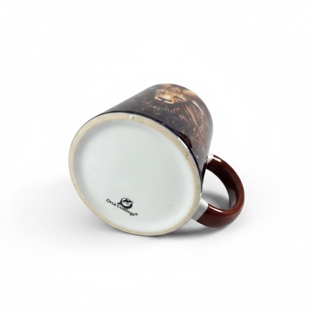 Tasse mit Sternzeichen-Motiv Steinbock / beidseitig bedruckt / Spülmaschinenfest /Sublimationstasse mit hochwertiger Orca-Beschichtung/ weiß – blau glänzend/ 330 ml