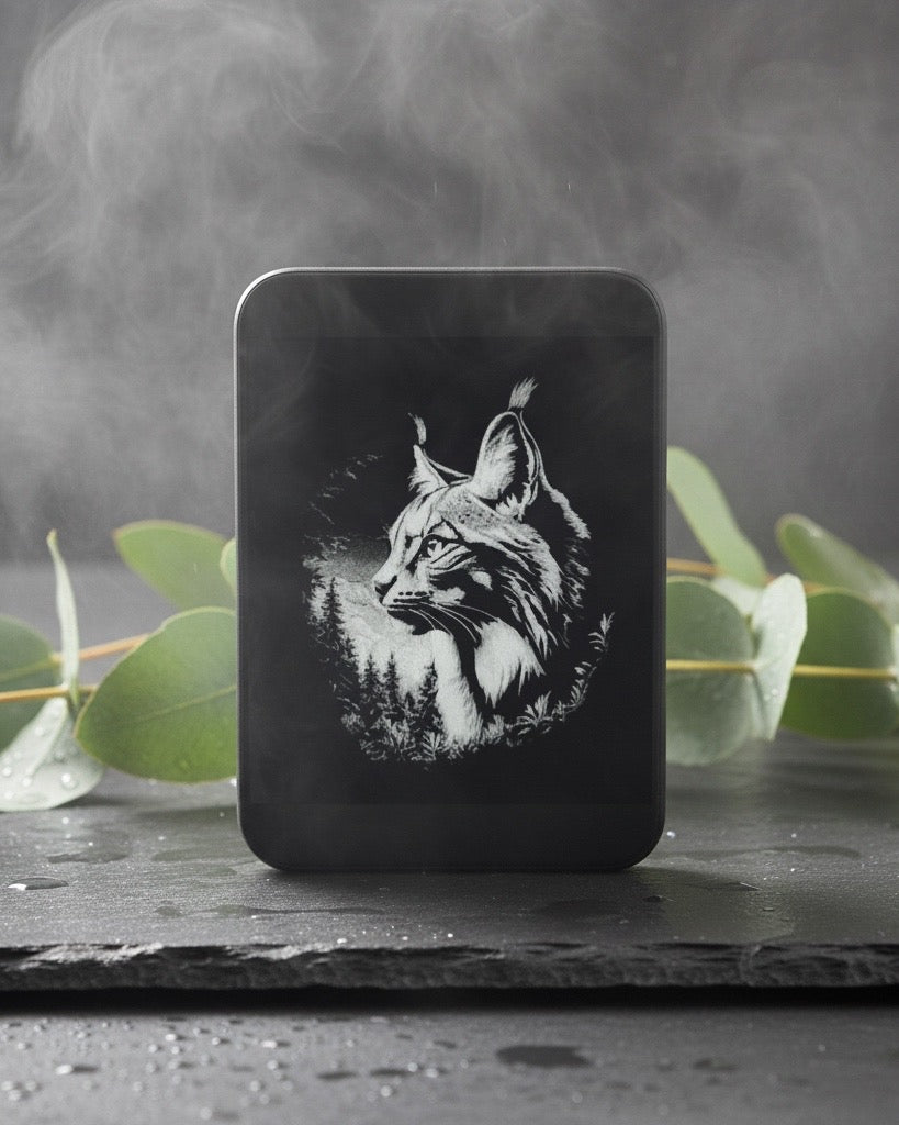 Nathan Metalldose mit Spielkarten, Schwarz, mit verschiedenen Motiven Lasergravur, Rechteckig, 9.5 x 6.5 x 3 cm, Geschenk