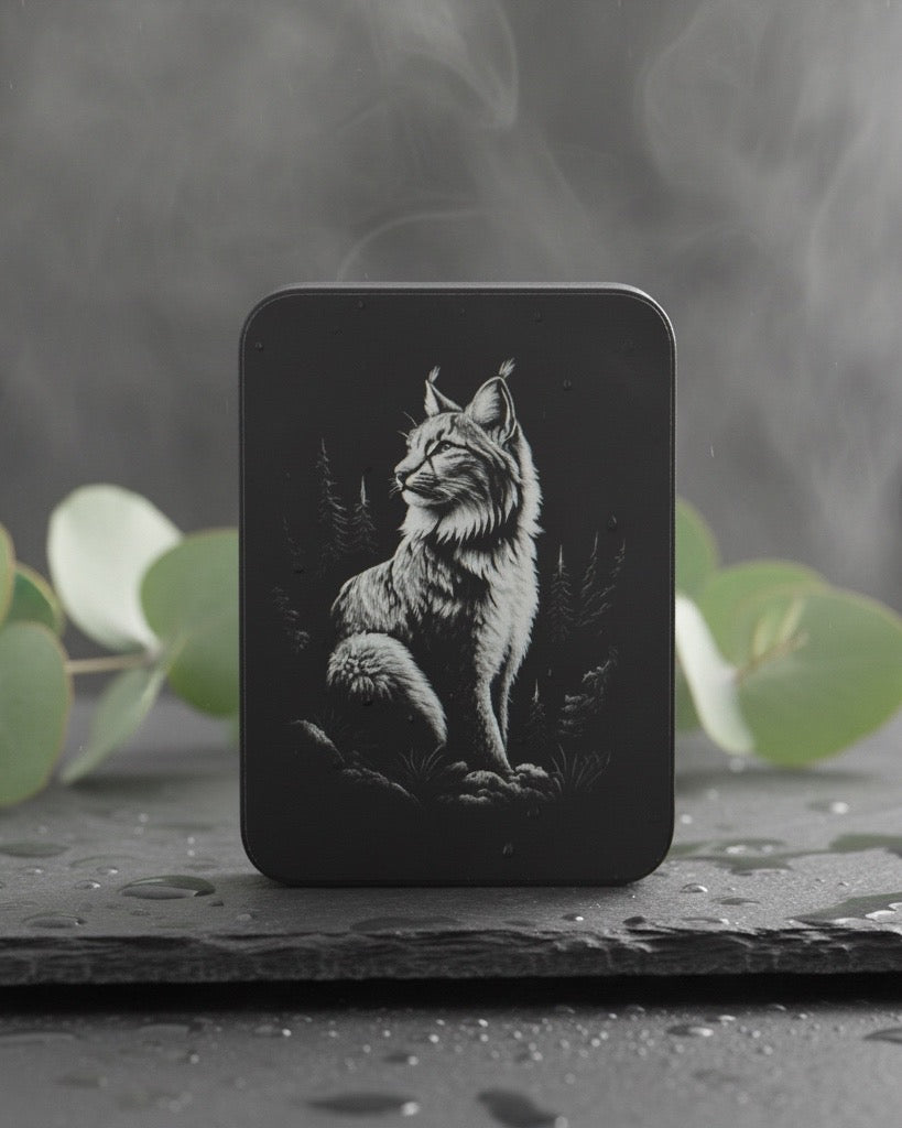 Nathan Metalldose mit Spielkarten, Schwarz, mit verschiedenen Motiven Lasergravur, Rechteckig, 9.5 x 6.5 x 3 cm, Geschenk