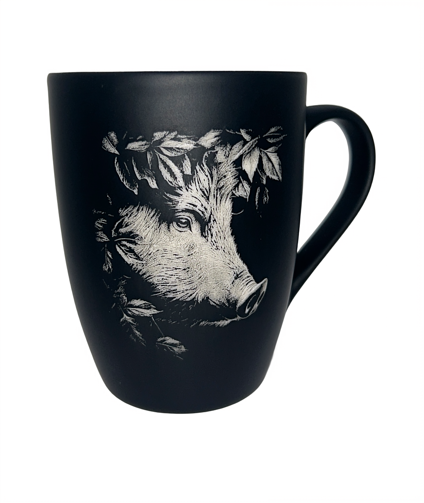 Tasse mit Gravur/auf Wunsch auch mit Text/gummierte Oberfläche/Farbe Schwarz/Porzellan/Personalisiert/Geschenk/mit Verschiedenen-Motiven in Geschenkverpackung/ Hobby