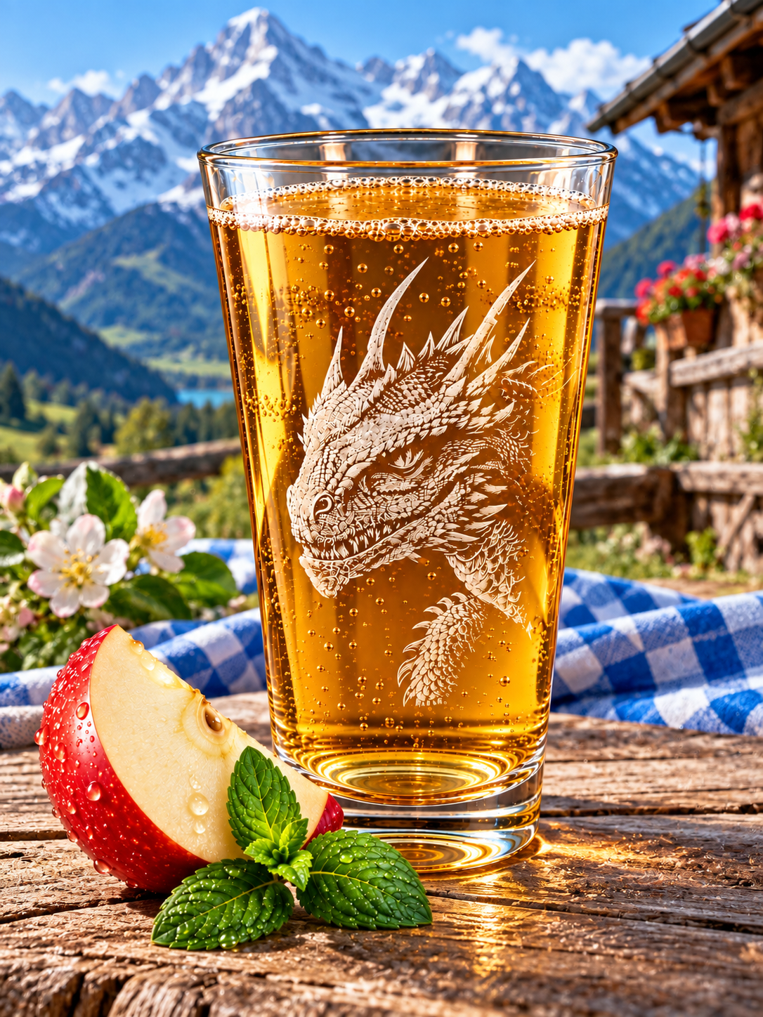 Leonardo Designerglas mit kunstvoller Gravur, Drache, 300 ml, Trinkglas, Geschenkidee