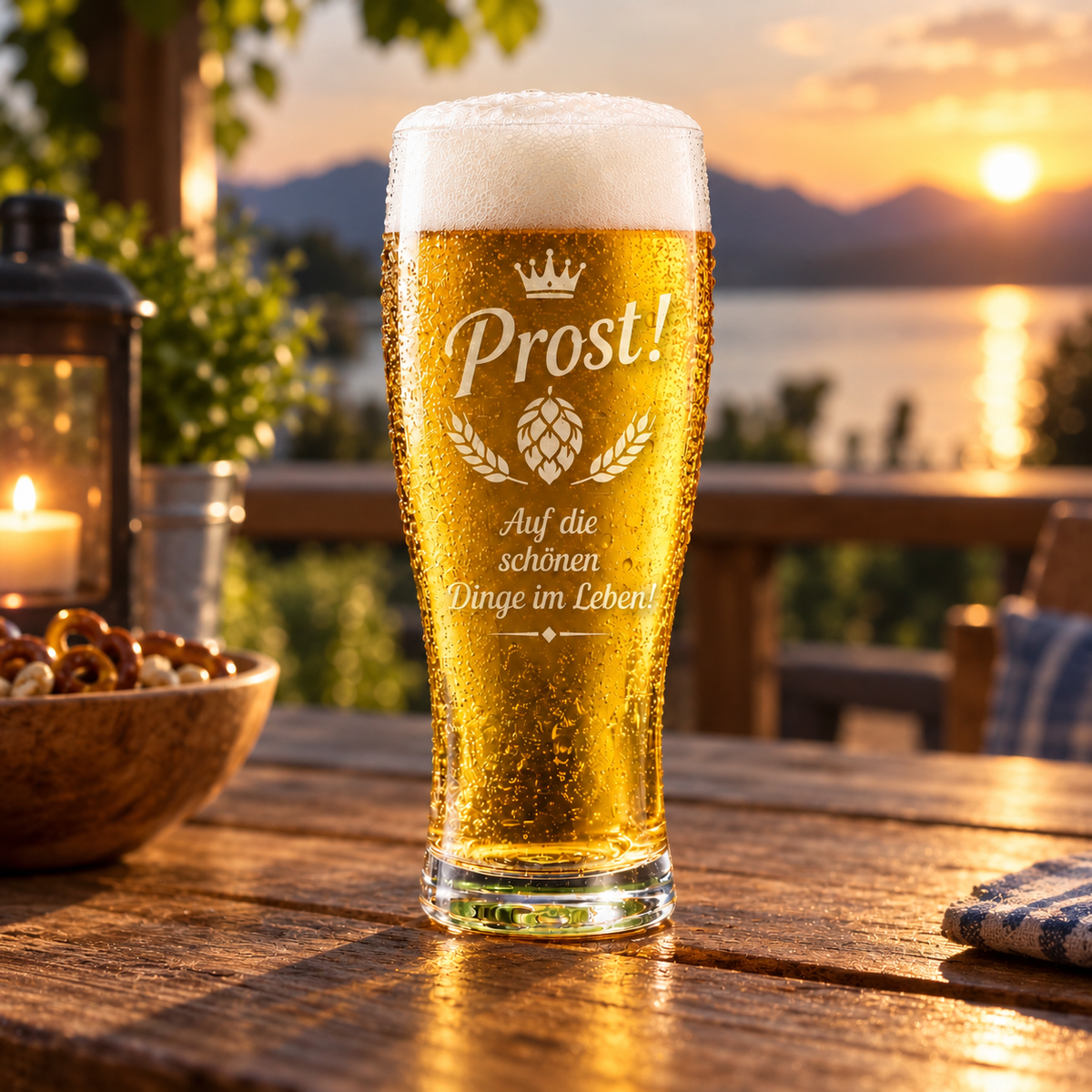 Modernes Bierglas, hochwertige Gravur mit UV Laser, Transparentes Kristallglas, 500ml Fassungsvermögen, elegante Tulpenform, Geschenkidee