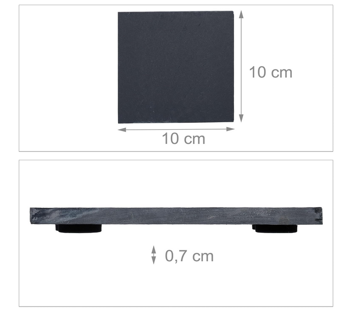 Schieferuntersetzer 10 × 10 cm personalisieren mit eigenem Text