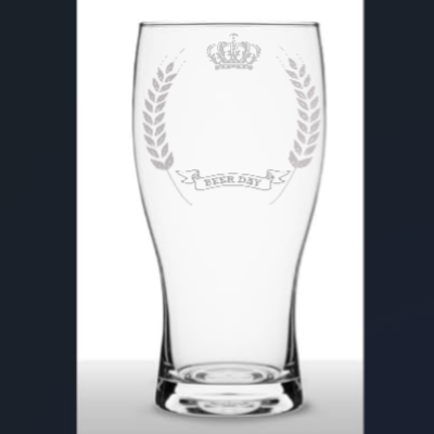 Bierglas in 2 Varianten, Transparentes Kristallglas,  Lasergravur, 500ml Fassungsvermögen, elegante Tulpenform, mit Lasergravur gestalten